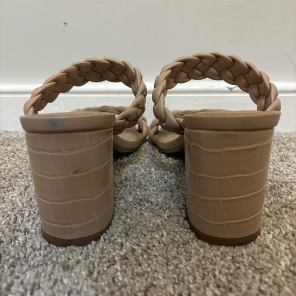 Dolce Vita Women's Braided Square Open Toe Block Heel Tessa Heels Tan Size 7.5 - Picture 4 of 7